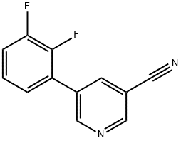 5-(2,3-difluorophenyl)pyridine-3-carbonitrile Struktur