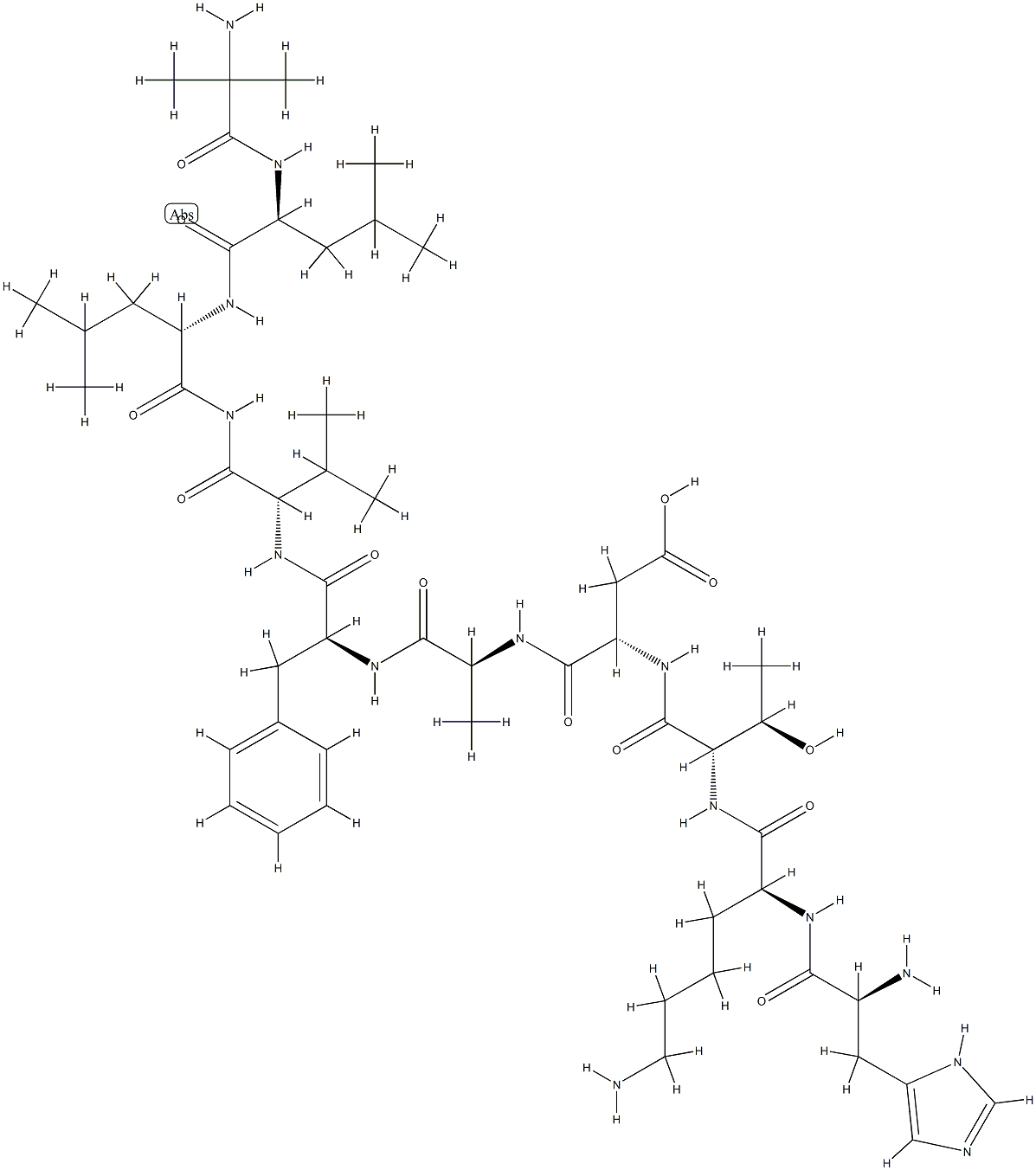 neurokinin A, Ala(5)-Aib(8)-Leu(10)- Struktur