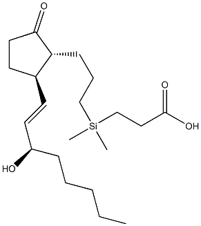 11-deoxy-4,4-dimethyl-4-silaprostaglandin E1 Struktur