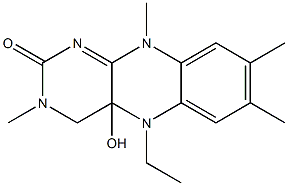 N(5)-ethyl-4a-hydroxy-3-methyl-4a,5-dihydrolumiflavin Struktur