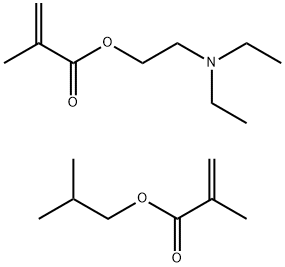 2-Propenoic acid, 2-methyl-, 2-(diethylamino)ethyl ester, polymer with 2-methylpropyl 2-methyl-2-propenoate Struktur