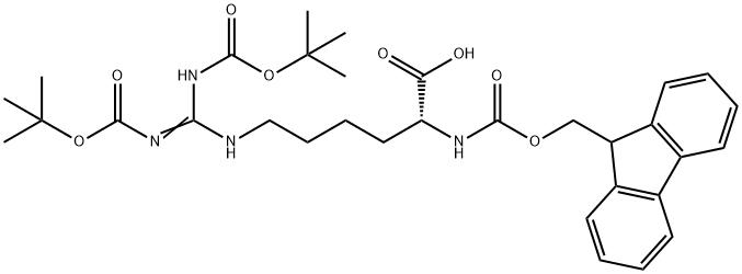 Fmoc-D-homoArg(Boc)2-OH Struktur