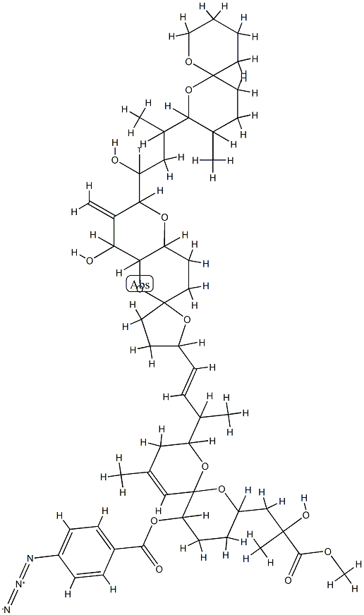 27-methyl 7-O-(4-azidobenzoyl)okadaate Struktur