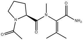 acetylprolyl-alpha,beta-dehydrovaline methylamide Struktur