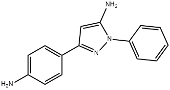 3-(4-aminophenyl)-1-phenyl-1H-pyrazol-5-ylamine Struktur