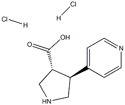 (±)-trans-4-(4-pyridinyl)-pyrrolidine-3-carboxylic acid2HCl Struktur