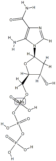 5-amino-1-(2'-deoxy-beta-ribofuranosyl)imidazole-4-carboxamide-5'-triphosphate Struktur