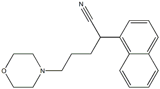 α-(1-Naphtyl)-4-morpholinevaleronitrile Struktur