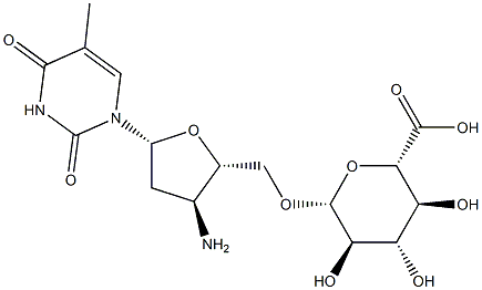 3'amino-3'-deoxy-5'-glucopyranuronosylthymidine Struktur