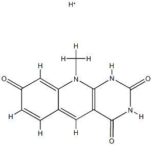 8-hydroxy-5-deazaisoalloxazine Struktur