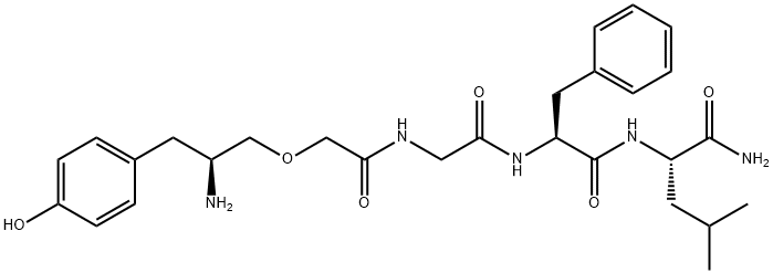 enkephalinamide, Tyr(1)-psi-(methyleneoxy)-Gly(2)-Leu(5)- Struktur