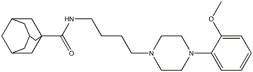 4-(4-(1-adamantanecarboxamido)butyl)-1-(2-methoxyphenyl)piperazine Struktur