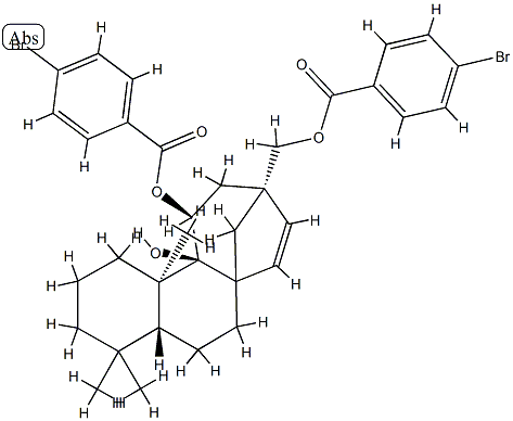 7,17-bis(4-bromobenzoyloxy)-9-hydroxybeyerene Struktur