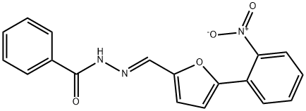 (E)-N-((5-(2-nitrophenyl)furan-2-yl)methylene)benzohydrazide Struktur