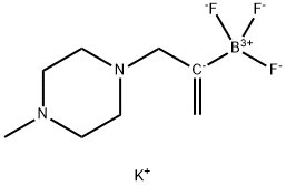 Potassium 3-(4-methylpiperazin-1-yl)prop-1-en-2-yltrifluoroborate Struktur