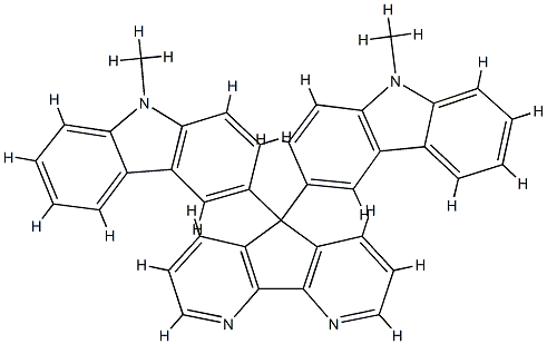 5,5-Bis(9-methyl-9H-carbazol-3-yl)-5H-cyclopenta[2,1-b:3,4-b']dipyridine Struktur