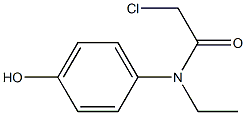 2-chloro-N-ethyl-N-(4-hydroxyphenyl)acetamide Struktur