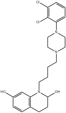 1-[4-[4-(2,3-Dichlorophenyl)piperazin-1-yl]butyl]-7-hydroxy-1,2,3,4-tetrahydro-\ncarbostyril Struktur