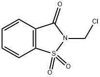 2-CHLOROMETHYL-1,1-DIOXO-1,2-DIHYDRO-1LAMBDA*6*-BENZO[D]ISOTHIAZOL-3-ONE Struktur