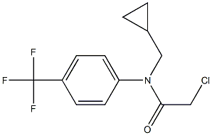 2-chloro-N-(cyclopropylmethyl)-N-(4-(trifluoromethyl)phenyl)acetamide Struktur