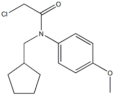 2-chloro-N-(cyclopentylmethyl)-N-(4-methoxyphenyl)acetamide Struktur