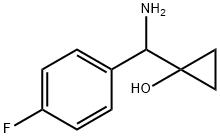 1-(amino(4-fluorophenyl)methyl)cyclopropan-1-ol Struktur