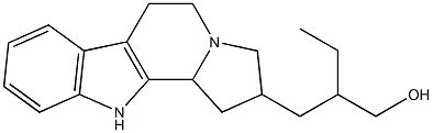 β-Ethyl-2,3,5,6,11,11b-hexahydro-1H-indolizino[8,7-b]indole-2-(1-propanol) Struktur