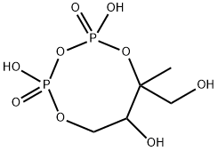 2-methyl-butan-1,2,3,4-tetraol-2,4-cyclopyrophosphate Struktur