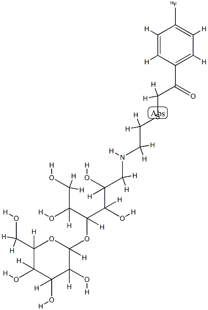 N-lactitol-S-(fluorophenacyl)cysteamine Struktur