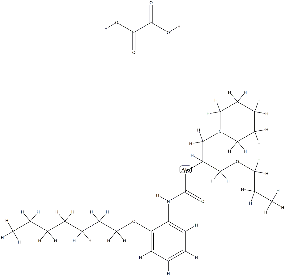 oxalic acid, [1-(1-piperidyl)-3-propoxy-propan-2-yl] N-(2-heptoxypheny l)carbamate Struktur