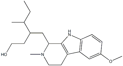 γ-sec-Butyl-2,3,4,9-tetrahydro-6-methoxy-2-methyl-1H-pyrido[3,4-b]indole-1-(1-butanol) Struktur