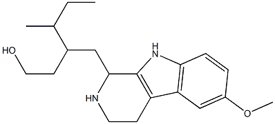 γ-sec-Butyl-2,3,4,9-tetrahydro-6-methoxy-1H-pyrido[3,4-b]indole-1-(1-butanol) Struktur