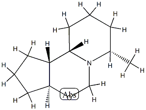 5H-Cyclopenta[e]pyrido[1,2-c][1,3]oxazine,decahydro-7-methyl-,(3a-alpha-,7-alpha-,10a-bta-,10b-bta-)-(9CI) Struktur