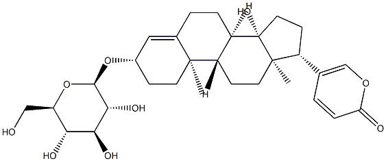 3β-(β-D-Glucopyranosyloxy)-14-hydroxybufa-4,20,22-trienolide Struktur