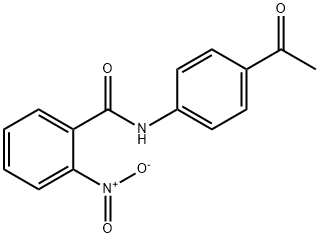 N-(4-acetylphenyl)-2-nitrobenzamide Struktur