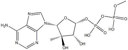 2'C-methyladenosine 5'-diphosphate Struktur