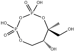 2-C-Methyl-D-erythritol 1,2-cyclophosphate 4-phosphate Struktur