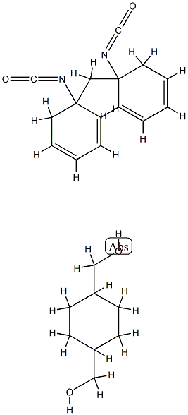 1,4-Cyclohexanedimethanol polymer with 1,1′-methylenebis[isocyanatoben zene] Struktur