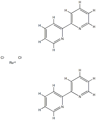 cis-Bis(2,2'-bipyridyl)dichlororutheniuM(II) Dihydrate Struktur