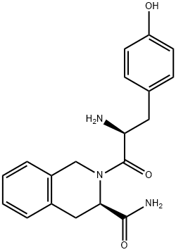 H-Tyr-D-1,2,3,4-tetrahydroisoquinoline-3-carboxamide . HCl Struktur