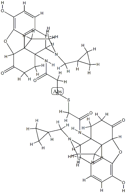 14,14'-(dithiobis((2-oxo-2,1-ethanediyl)imino))bis(7,8-dihydro-N-(cyclopropylmethyl)normorphinone) Struktur