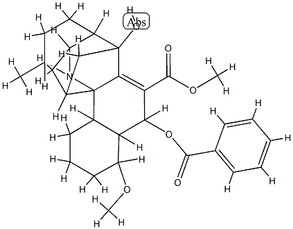 Methyl 16α-(benzoyloxy)-20-hydroxy-14α-methoxyhimbosan-18-oate Struktur