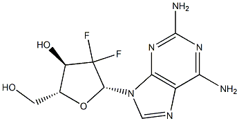 Adenosine,2-amino-2'-deoxy-2',2'-difluoro- (9CI) Struktur