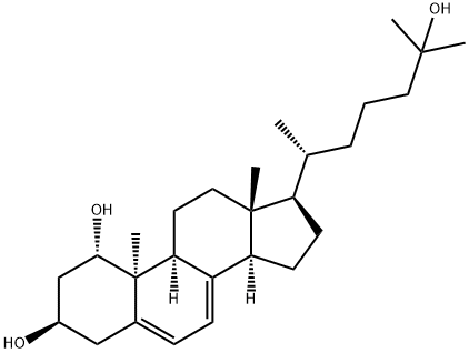 (1α,3β,10α)-Cholesta-5,7-diene-1,3,25-triol Struktur