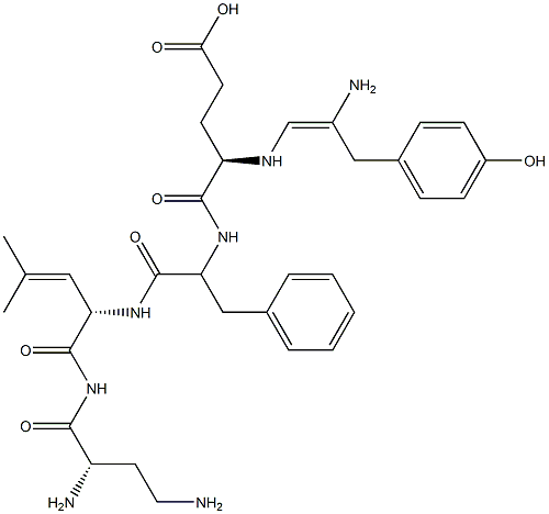 enkephalinamide-Leu, cyclo(alpha,gamma-dibutyric acid(2)-glutamyl(3))- Struktur