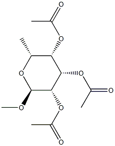 Methyl 2-O,3-O,4-O-triacetyl-6-deoxy-α-D-talopyranoside Struktur