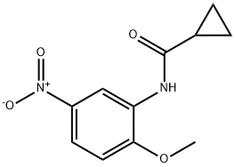 N-(2-methoxy-5-nitrophenyl)cyclopropanecarboxamide Struktur