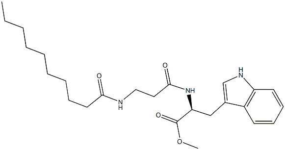 N-Decanoyl-βAla-L-Trp-OMe Struktur