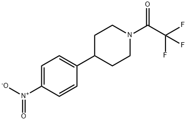 2,2,2-trifluoro-1-(4-(4-nitrophenyl)piperidin-1-yl)ethanone Struktur