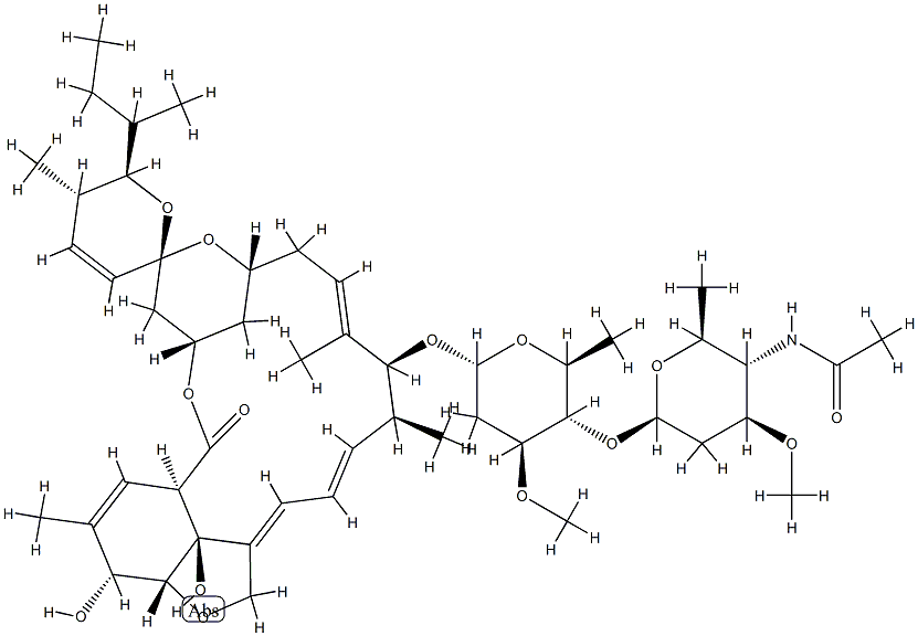 4''-epiacetylamino-4''-deoxyavermectin B1 Struktur